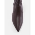 thumbnail image 6 of Scenario Women's Stretch Kitten Heel Faux Leather Booties, 6 of 7