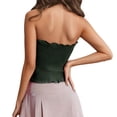 thumbnail image 1 of Women's Cute Ruffled Removable Straps Camisole Top, 1 of 4