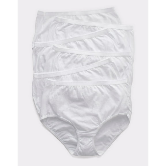 Hanes Ultimate Women's Brief 6-Pack Breathable Underwear High Rise Waist Cool Comfort Tagless