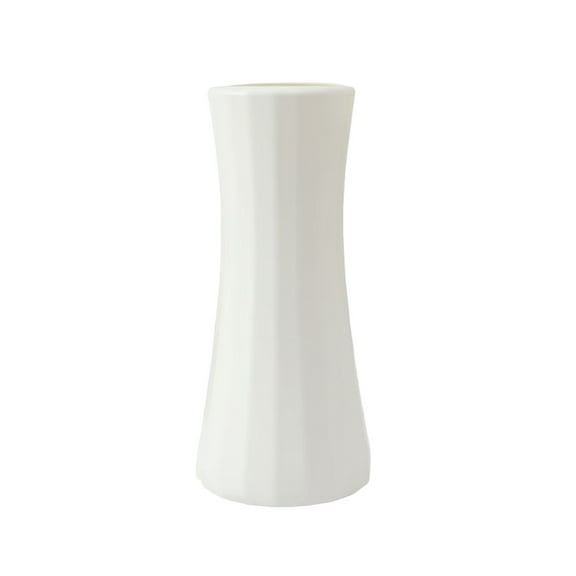 Cinvoph Flower Vase Solid Decorative Vase Rustic Vintage Living Room Kitchen Bedroom Book Shelf Office Decorations 3.5"x8" A#White