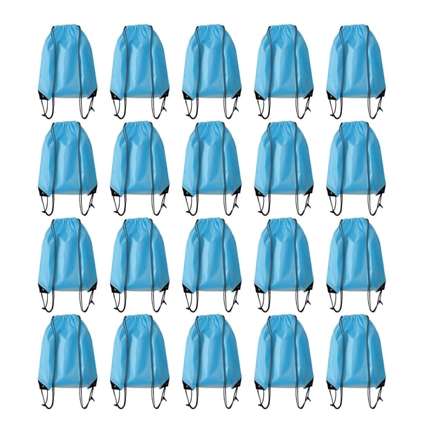Mochila Saco con Cordón 20 Piezas a Granel Impermeable Azul 33x41 cm