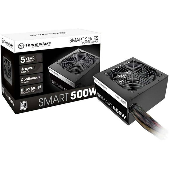 Fuente de Poder Thermaltake Smart Series de 500W, ATX, 80 PLUS. Thermaltake PS-SPD-0500NPCWUS-W