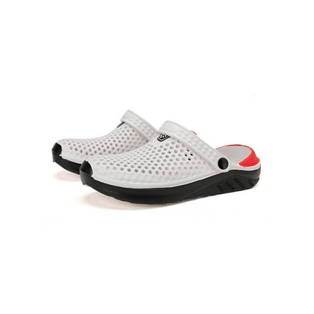 

Daeful Unisex Beach Sandals Closed Toe Clogs Summer Garden Shoes Indoor&Outdoor Hollow Out Fashion Slip On Water Shoe White 6