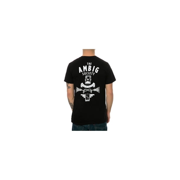 AMBIG Camiseta gráfica para hombre The Concealed Back Hit, negro, extragrande AMBIG Camiseta gráfica