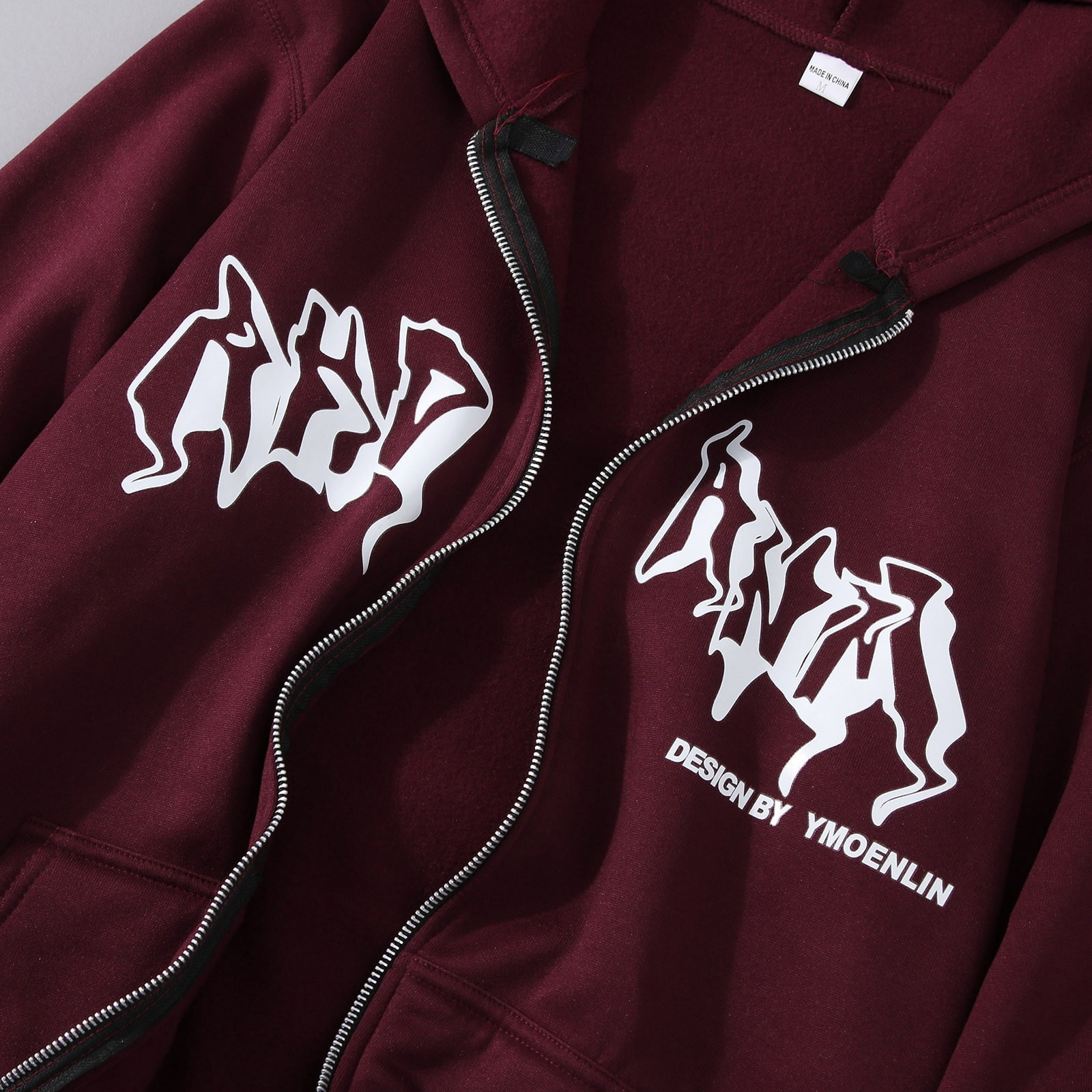 Zip Up Hoodies for Men Gothic Letter Graphic Sweatshirt Jackets Oversized Casual Hooded Sweatshirts with Pockets