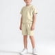thumbnail image 5 of Conjuntos de blusas y camisas de cuello redondo y manga corta para niños, informales, con estampado de San Patricio, de color, con cuello en V y blusas y pantalones cortos con bolsillos, conjunto de p, 5 of 7