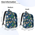 thumbnail image 2 of Vsdgher Different Cats Christmas Print Canvas Backpack Travel Rucksack Unisex Knapsack 15.7/17.7Inch Laptop Backpack for Work,College-Medium, 2 of 5