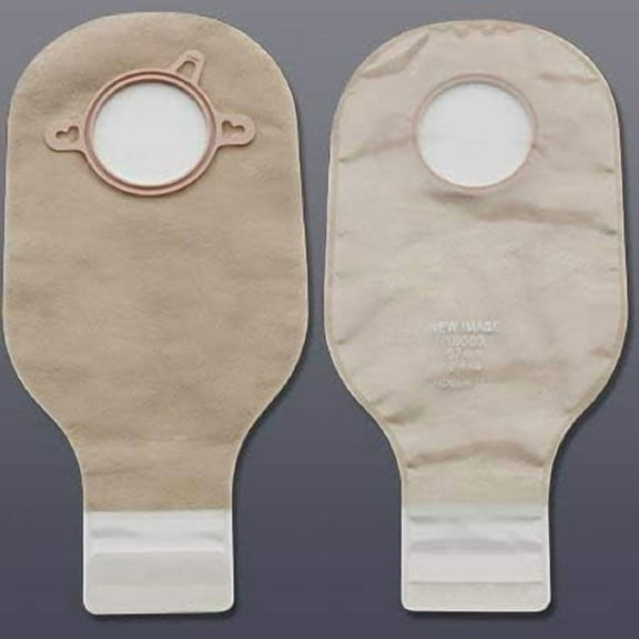 New Image Ostomy Pouch Two-Piece System 12 Inch Length Drainable, 18004 - Pack of 10