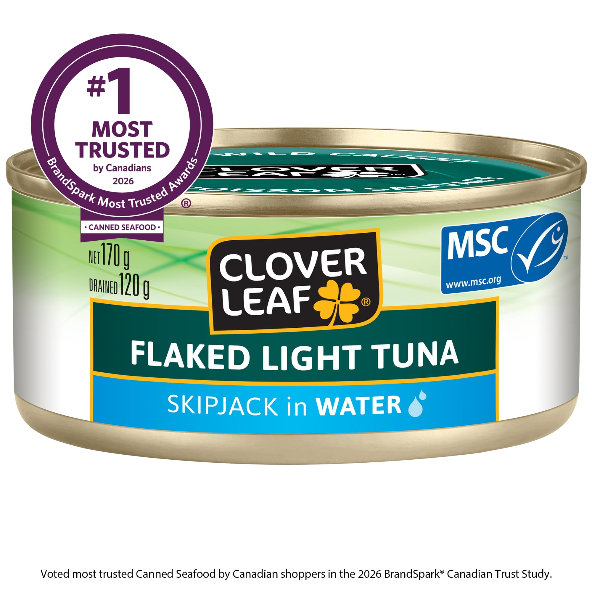 Clover Leaf Flaked Light Tuna, Skipjack In Water 170 G