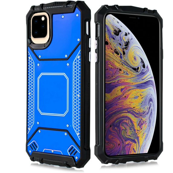for Apple iPhone XI Case Phone Case Magnet Mount Ready Slip Guard Grids Pattern Hybrid Slim Shock Bumper Cover