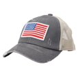 thumbnail image 1 of AMERTEER Unisex Casual Flag Embroidery Mesh Splice Hat Adjustable Washed Baseball Cap, 1 of 4