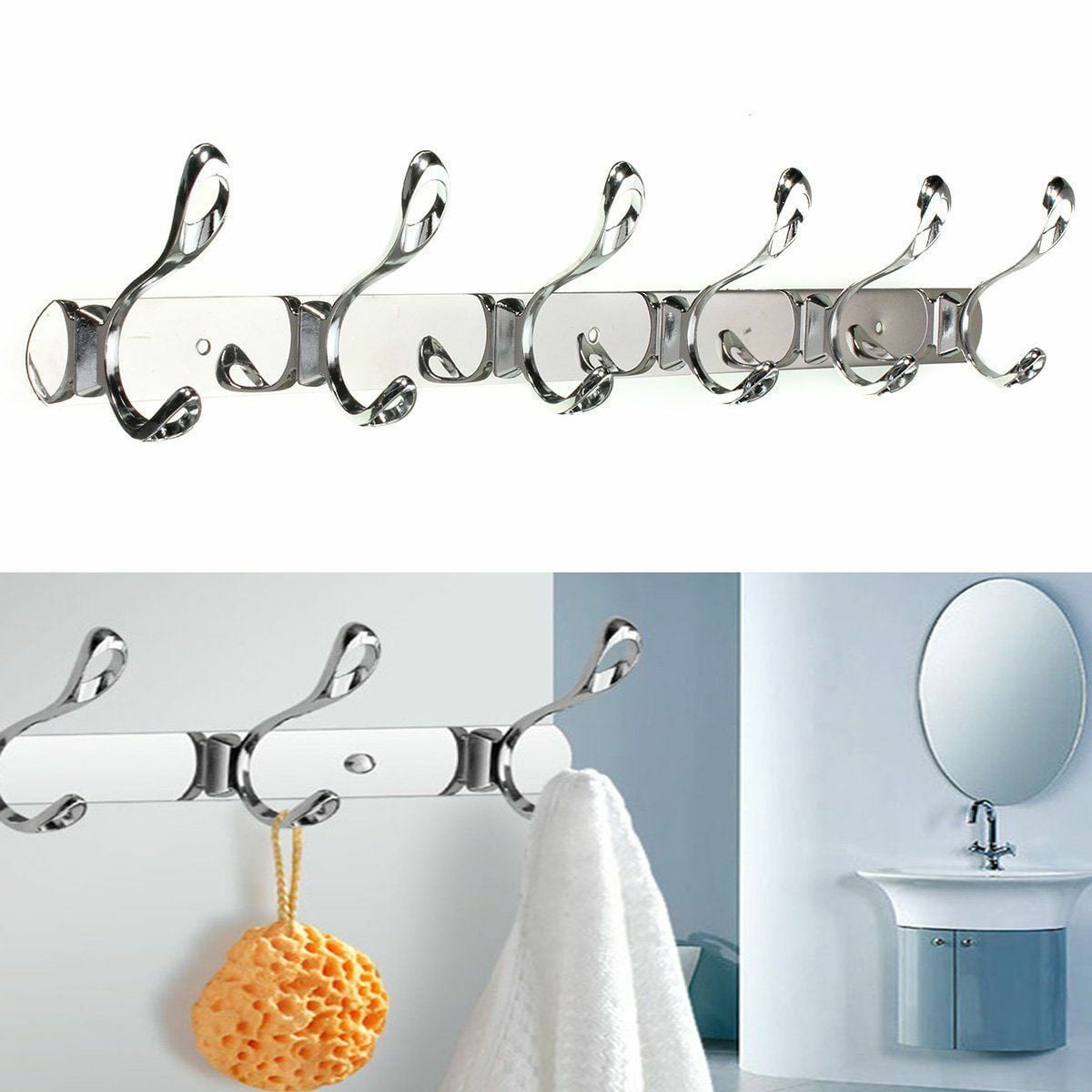 Coat Rack Wall Mounted, Heavy Duty, Stainless Steel, Metal Coat Hook