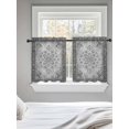 thumbnail image 5 of Vintage Ethnic Tier Curtains 24 Inch Length,Sheer Curtains for Bedroom Living Room Window Southwestern Rustic Boho Floral Print Rod Pocket Drapes Kitchen Curtains Small Half Window 27.5"x24" 2 Panels, 5 of 7