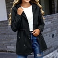 thumbnail image 2 of Girls Long Coat Fall Hooded Waterproo𝐟 Windproof Long Sleeve Kids Boys Zip up Rain Jacket Lightweight Outdoor Tactical Jacket, 2 of 5