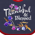 thumbnail image 4 of Inktastic Thankful and Blessed Inspirational Saying with Flowers Boys or Girls Baby Bib, 4 of 4