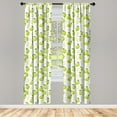 thumbnail image 3 of Ambesonne Fruits Curtains, Cartoonish Fruit Anatomy, Pair of 28"x84", Brown Yellow Green Cream, 3 of 5