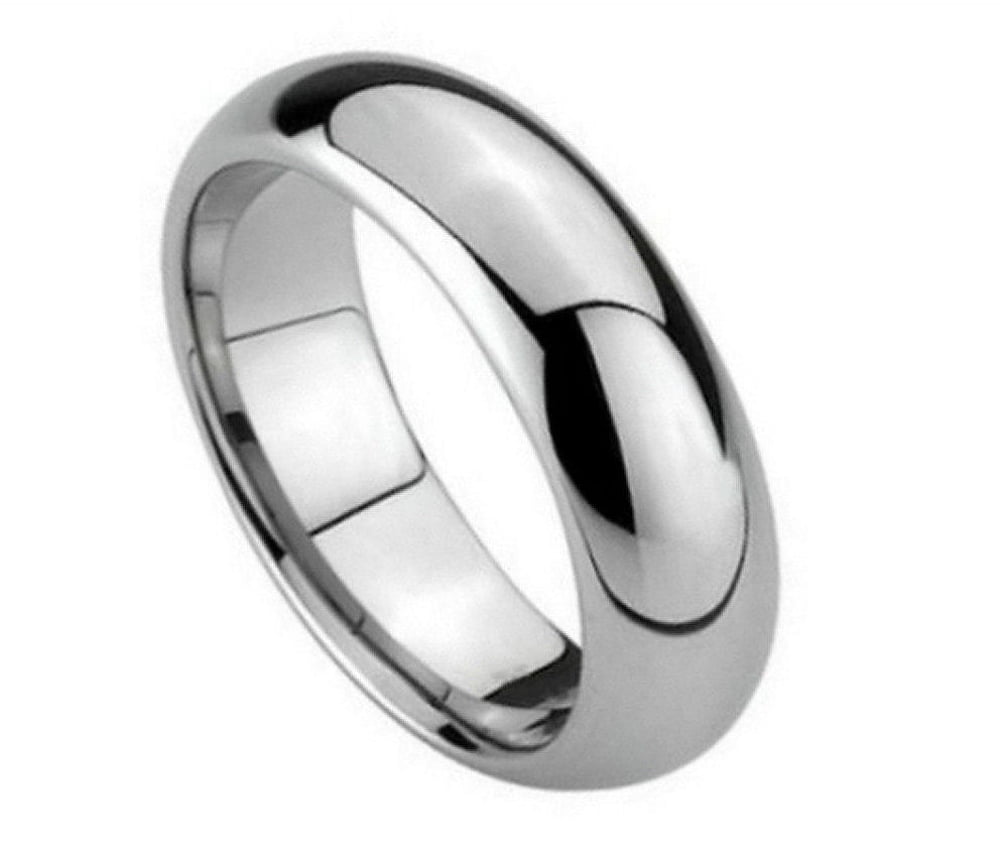 6mm Classic Tungsten Carbide Wedding Band Ring Polished Scratch Resistant 