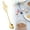 Gold, variant on CSSJKYJ Stainless Steel Music Note Spoons – Colorful Ice Cream & Coffee Stirring Spoons – Musical Theme Flatware for Tea, Dessert, Mug – Gift for Music Lovers(Gold)