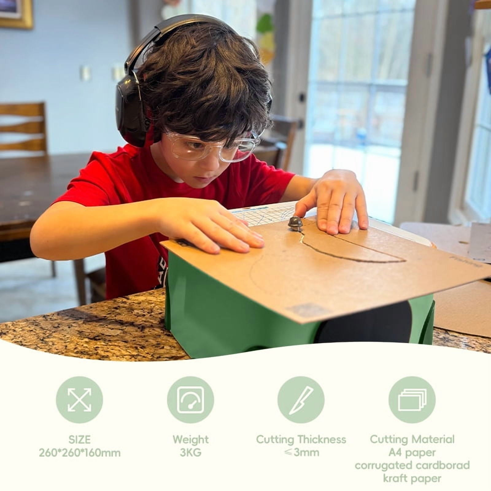 BeaverBot Safe Cardboard Construction Kit For Kids DIY Cutter Cutting Activity Toy CardboardCraft Machine Cardboard Saw