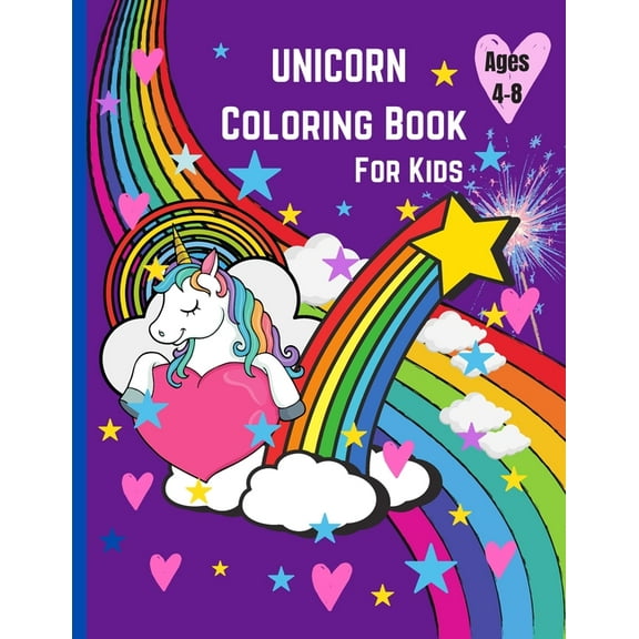 Unicorn Coloring Book for Kids Ages 4-8 US Edition: 50 Beautiful Designs That your Kid Will Fall in Love With, (Paperback)