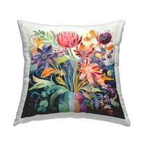 Stupell Industries Expressive Blooming Bouquet Decorative Printed Throw Pillow, 18 x 18