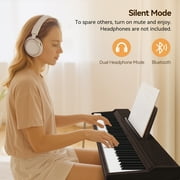 TERENCE 88 Key Piano Keyboard Digital: 88 Key Keyboard Piano Semi-Weighted Full Size Premium Sound MIDI Headphone Jack Triple Pedal for Beginners to Professionals