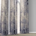 thumbnail image 4 of Lake Blue Abstract Textured Printed Cotton Curtain (1 Panel), Lake Blue, 50W X 84L, 4 of 10