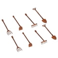thumbnail image 4 of Rusty Miniature Garden Tool Set, Shovel, Hoe, Rake, Pitchfork Dollhouse Accessories, DIY Materials, Scene Decorations, 4 of 8