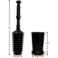 thumbnail image 2 of Master Plunger MP500-3TB Heavy Duty Bathroom Toilet Plunger Kit with Tall Bucket. Equipped with Air Release Valve, Black, 2 of 7