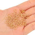 thumbnail image 3 of MENKEY 18K Gold Plated Jump Rings Non Tarnish 6mm 200pcs for Jewelry Making Findings, 3 of 4