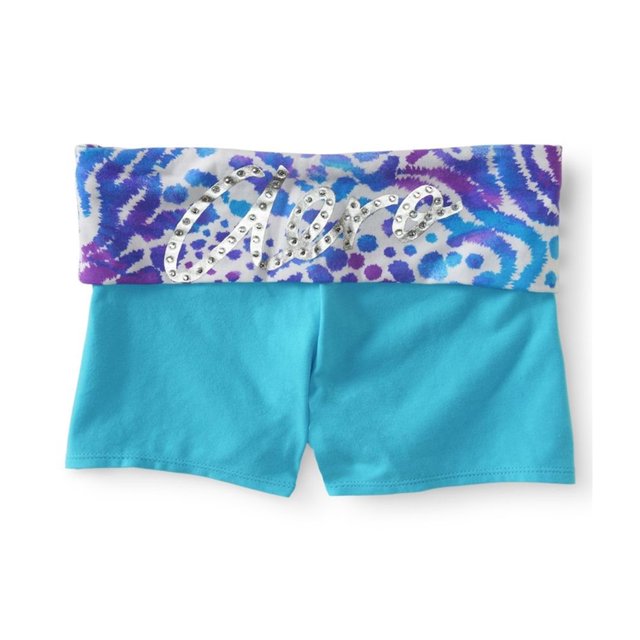 Pantalones cortos deportivos Aeropostale para yoga con diamantes de imitación mujer azul grande Ejercicio