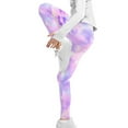 thumbnail image 4 of COEQINE Butterfly Tie-dye Violet Girls Novelty Leggings for Travel, Yoga Dance Pants Tummy Control Sport Leggings, for 6-7 Years Kids Girls, 4 of 7