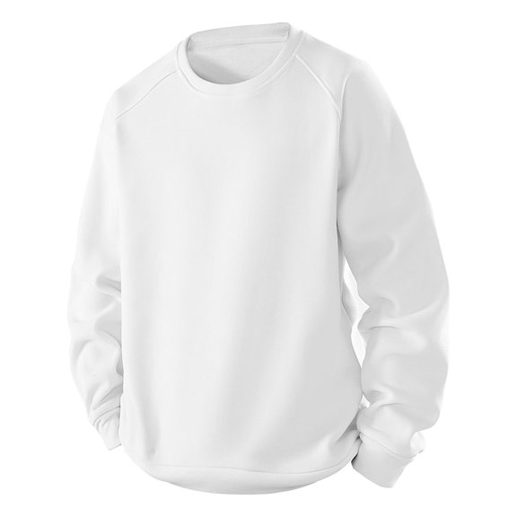 LIaqionyy Shirts for Men Long Sleeve Crew Neck Sweatshirts Comfortable Casual Solid Color Pullover Tops