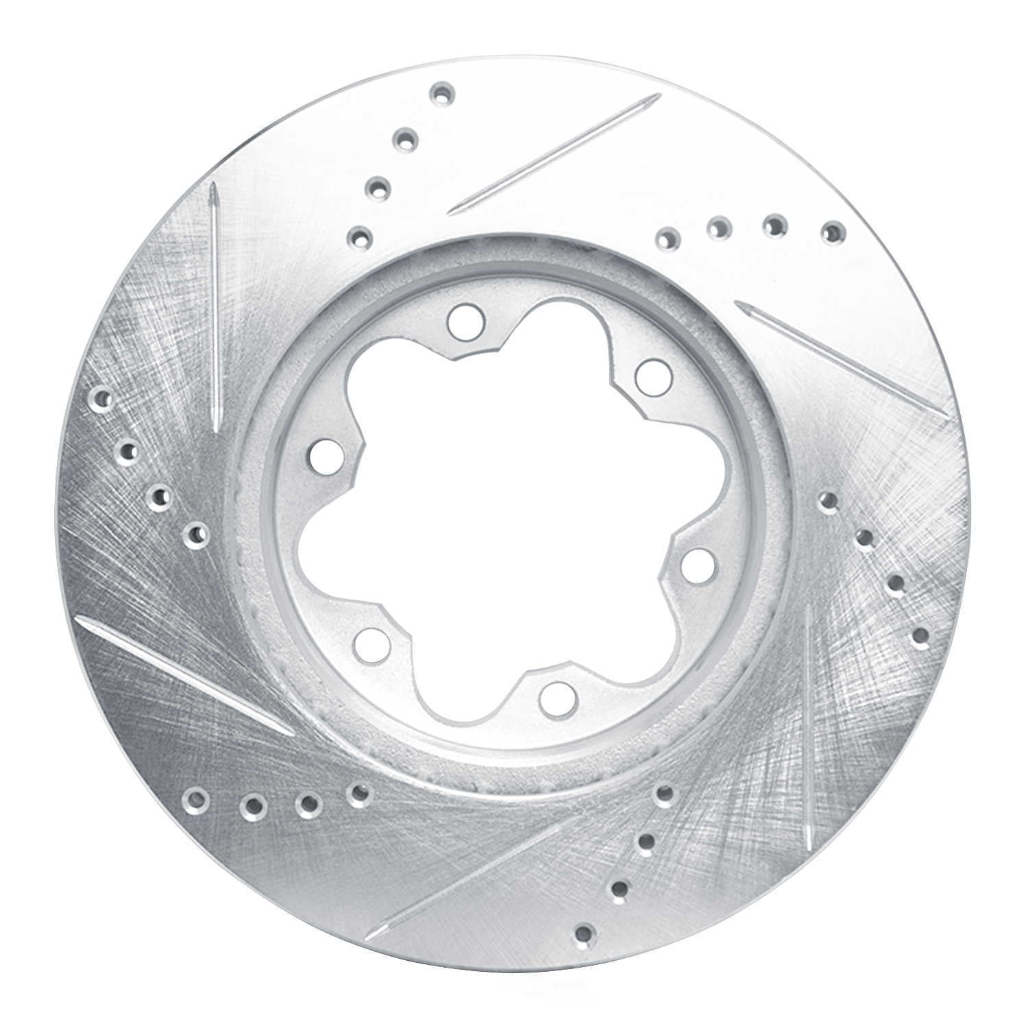 Dynamic Friction Company 631-92097R DFC Brake Rotor - Drilled And Slotted - Silver