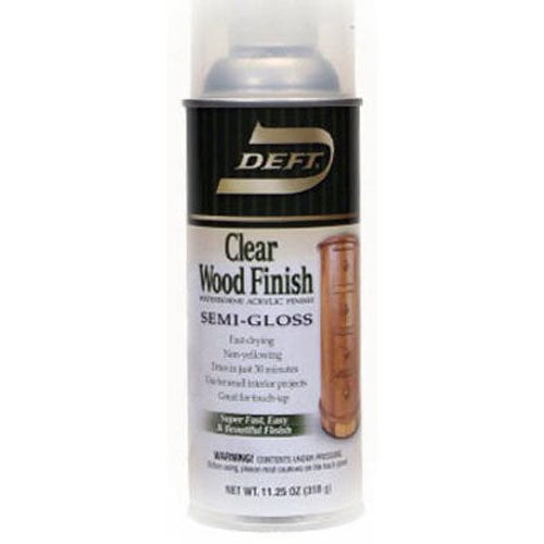 Deft Interior WaterBased Clear Wood Finish SemiGloss Spray, 11.25