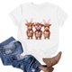 thumbnail image 4 of Puntoco Liquidación de blusas cortas para mujer, camisetas de manga corta con cuello redondo y estampado bonito a la moda para mujer, 4 of 4