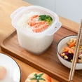 thumbnail image 2 of Rice Container Rice Container Microwave Rice Cooker Plastic Microwave Pressure Cooker with Locking Lid Instant Fast Cookware for Cooking Steaming Yellow Mini Rice Cooker Mini Rice Cooker, 2 of 9