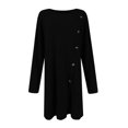 thumbnail image 5 of Women's Fall Winter Fashionable Long Sleeve Sweater Dress with Waist Tie and Pockets, Casual Knit Dress for Women, Belted Style for Comfort and Practicality,Black,L, 5 of 9