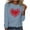 Navy, variant on Lenpel Valentine's Day shirts for women casual crew neck long sleeve printed tunic tee tops spring fall blouses