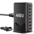 thumbnail image 1 of Cargador Menlonigt 440W Hub GaN III de 8 puertos USB-C, 1 of 7