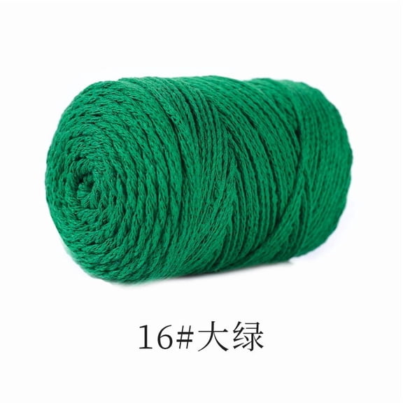 XmhyTop 2mm 120G Cotton Macrame Cord, Durable Crochet Thread for Bag Making, Macrame Rope Ideal Gift for Knitters, Green