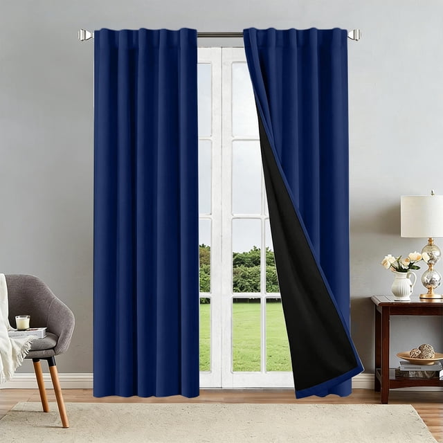 Blackout Curtains - Thermal Insulated, Rod Pocket, 83x52 Inches