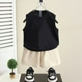 thumbnail image 2 of CYRBOKO Athletic Outfit Sets for Boys, Running Sleeveless Comfy Summer Tank Top and Shorts Black Size 5-6 T, 2 of 3