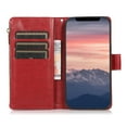 thumbnail image 3 of Nalacover Case for iPhone 14 Plus Zipper Wallet Case, 9 Card Slots Holder Premium PU Leather Wrist Strap Handbag Flip Cover with Kickstand Magnetic Clasp Soft TPU Anti-Drop Case,Red, 3 of 8