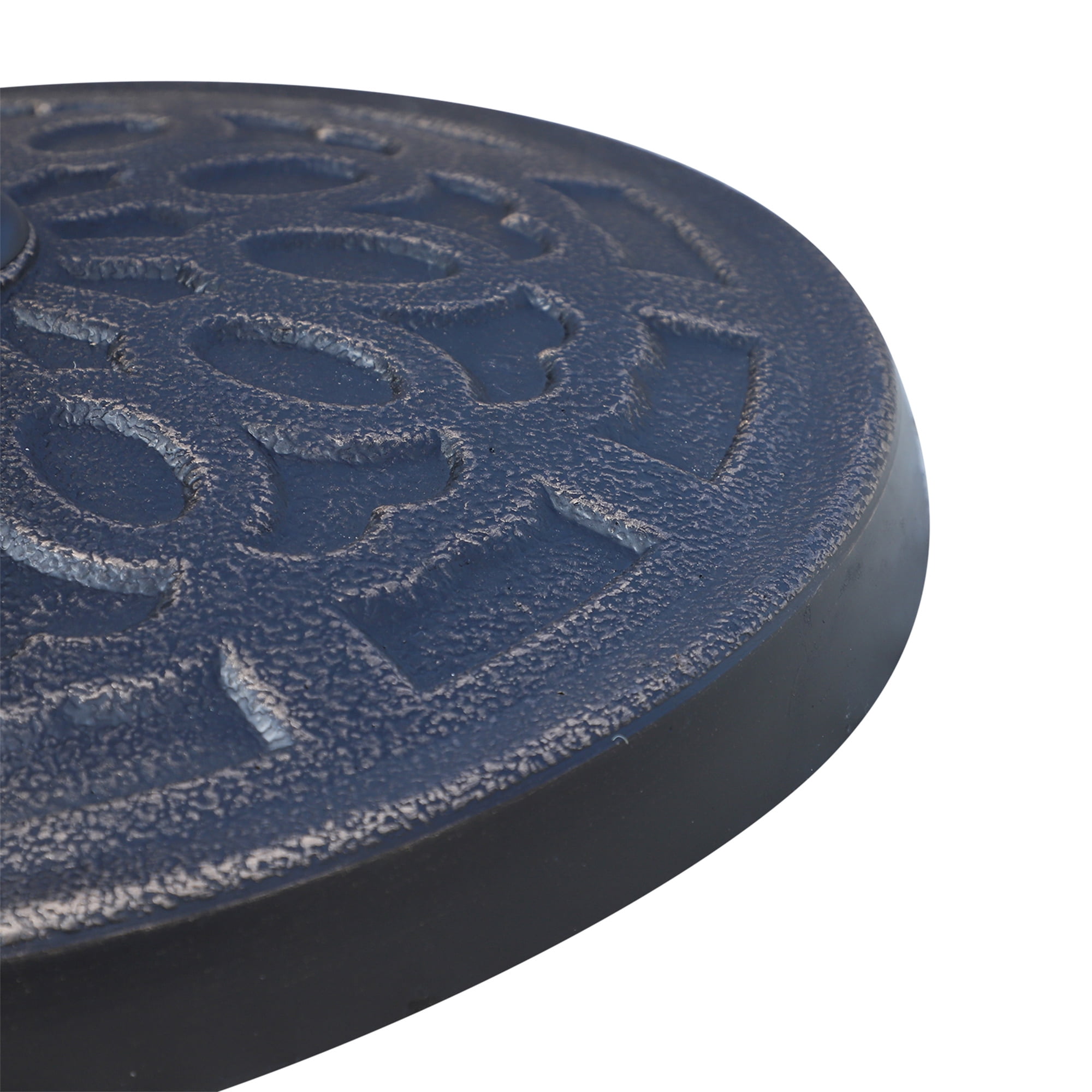 Outsunny 17" 26 lbs Round Resin Umbrella Base Stand Market Parasol Holder with Beautiful Decorative Pattern & Easy Setup, for Φ1.5", Φ1.89" Pole, for Lawn, Deck, Backyard, Garden, Bronze