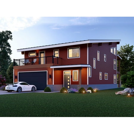 763-1137: Modern Contemporary 4 Bed, 4 Bath Luxury Home Plan, 2857 Sq Ft: Full Blueprints with License to Build by Home Plan Marketplace - Lesuto