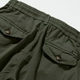 thumbnail image 4 of cllios Cargo Shorts for Men Elastic Waist Drawstring Athletic Shorts Fitness Workout Cargo Shorts with Multi Pockets Fathers Day Gift Ideas Army Green,30, 4 of 7