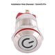 thumbnail image 3 of Anillo de luz led 1 no ip66 ik09 Interruptor de botón de metal de 4 pines a prueba de agua de 12 mm Interruptor de autobloqueo LED en forma de energía ANGGREK  Otros, 3 of 8