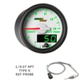 thumbnail image 2 of MaxTow White and Green Diesel Gauge Set - 60 Boost, Pyrometer & 30 Fuel Pressure Gauges, 2 of 4