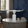 thumbnail image 6 of Accent Decor, Male Athlete Statuette, Modern White Resin, 31 Inch, 6 of 6